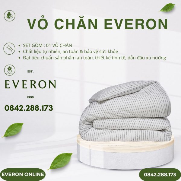Vỏ Chăn Everon EPM25038 đường sọc ngang Modal Cotton BST Ever-on