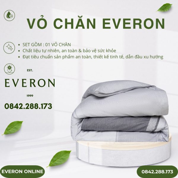 Vỏ Chăn Everon EPM25039 kẻ giao thoa Modal Cotton BST Ever-on