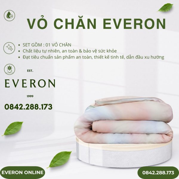 Vỏ Chăn Everon EPT25015 Ánh Dương Lấp Lánh Tencel BST Chân Trời Mới