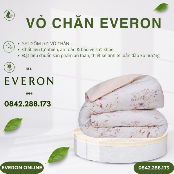 Vỏ Chăn Everon EPT25017 mơ êm Tencel BST Khu vườn tinh hoa