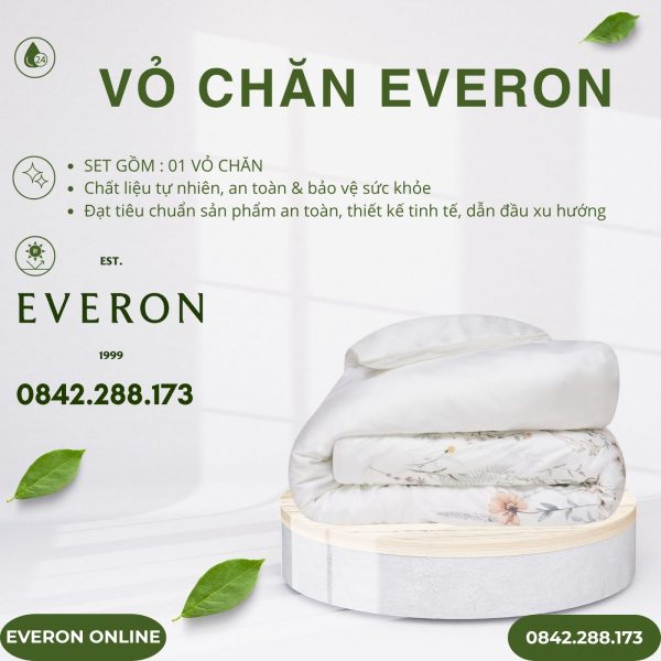 Vỏ Chăn Everon EPT25018 Nét Chân Thành Tencel BST Khu Vườn Tinh Hoa