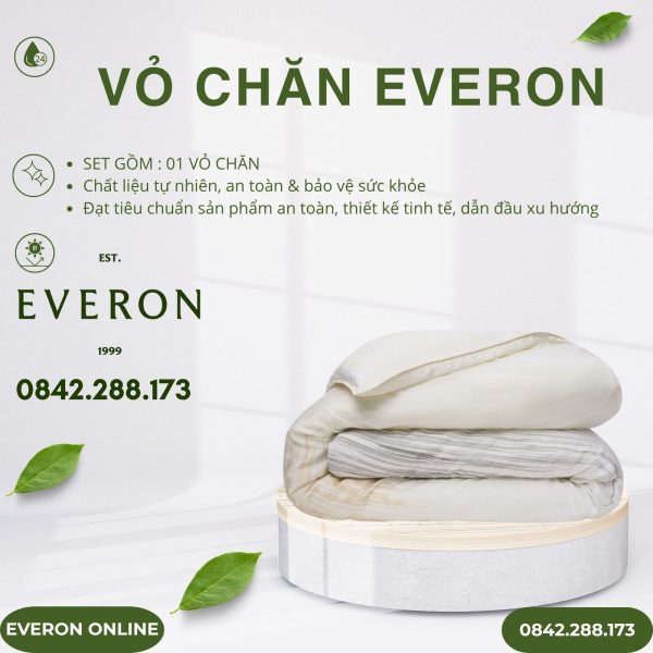 Vỏ Chăn Everon EPT25029 Hồ Sâu Sắc Tencel BST Khu vườn tinh hoa