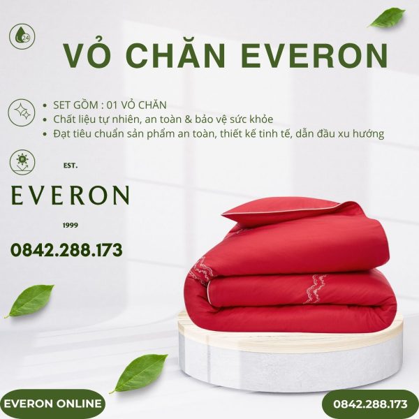 Vỏ Chăn Everon ESM25019 yêu nồng nhiệt Modal Cotton BST Chân trời mới