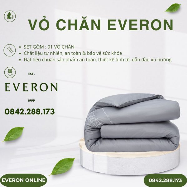 Vỏ Chăn Everon EST25024 nét kiên định Tencel BST Khu vườn tinh hoa