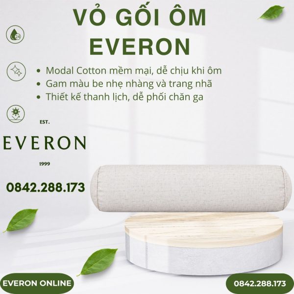 Vỏ Gối Ôm Everon EPM25016 Tiếng Vỗ Về Modal Cotton