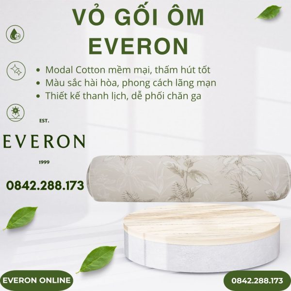 Vỏ Gối Ôm Everon EPM25028 Đích Đến Hạnh Phúc Modal Cotton