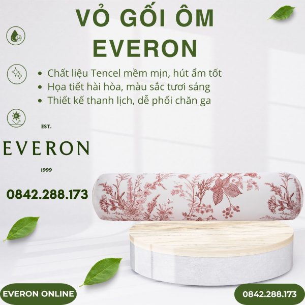 Vỏ Gối Ôm Everon EPT25027 Khởi Đầu Lạc Quan Tencel