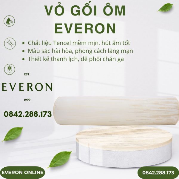 Vỏ Gối Ôm Everon EPT25029 Hồ Sâu Sắc Tencel