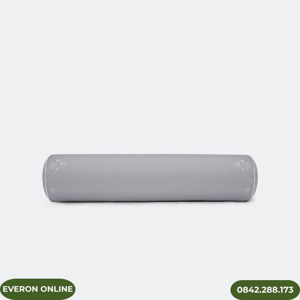 Vỏ Gối Ôm Tencel Everon EST25042 Nền Xám Thanh Lịch 60x80 Và 80x100 Cm