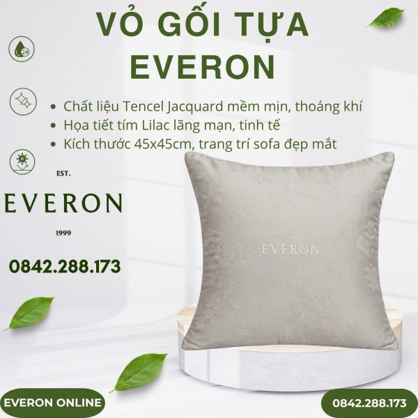 Vỏ Gối Tựa Everon Lilac 45x45
