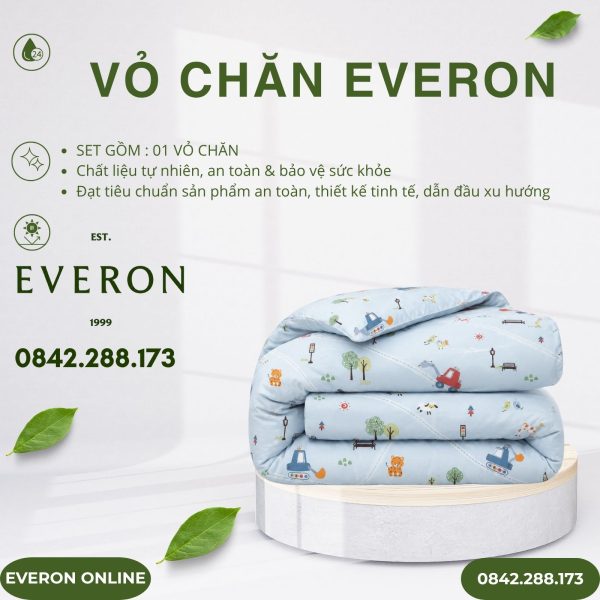 Vỏ chăn Everon CPM27202 Track & Tail Cotton Sateen BST Cutie