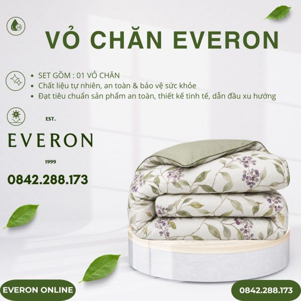 Vỏ chăn Everon EPC26013 mùa quả dại Cotton BST Đơm hoa