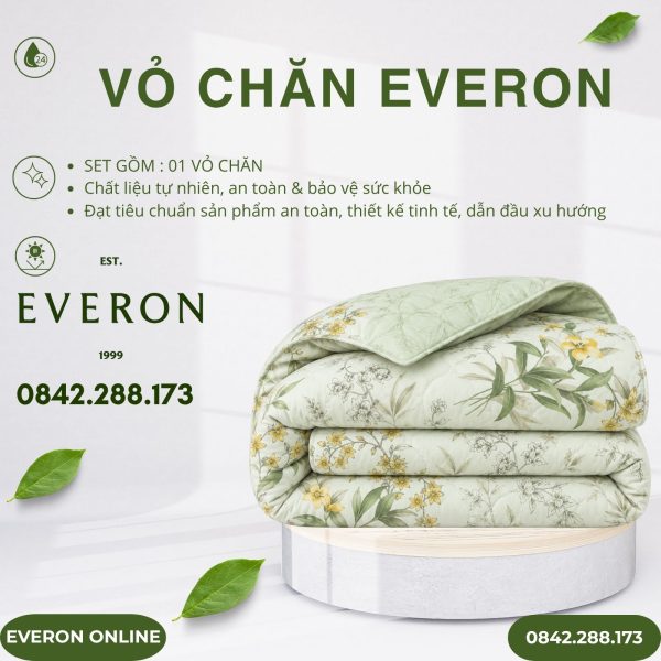Vỏ chăn Everon EPMOC27025 Lilies Modal Cotton BST Những mảnh êm