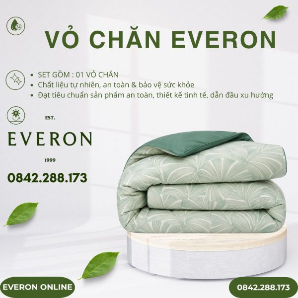 Vỏ chăn Everon EPT26015 Monstera Tencel BST Đơm hoa