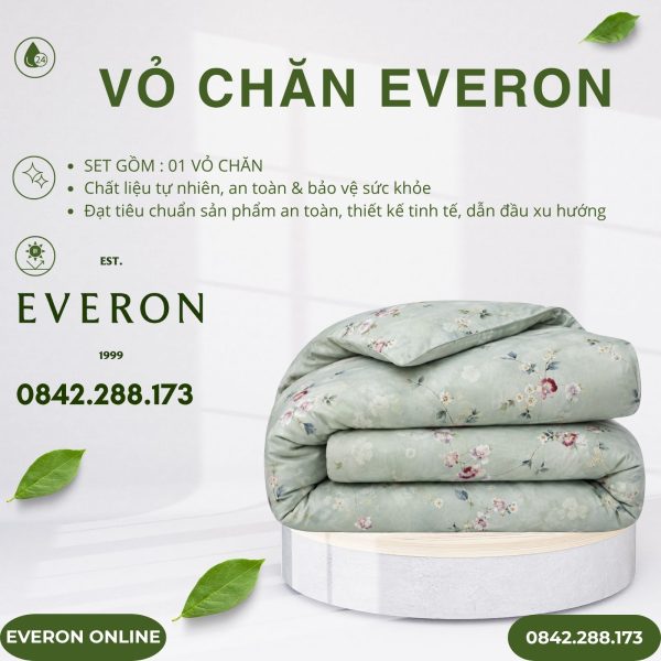 Vỏ chăn Everon EPTC26011 Thu thiên thanh Tencel BST Đơm hoa