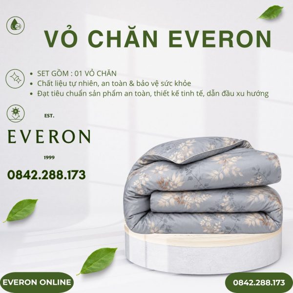 Vỏ chăn Everon EPTC26017 Chạng vạng Tencel Blend BST Đơm hoa