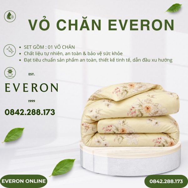 Vỏ chăn Everon EPTC26018 Muôn hoa vàng Tencel Blend BST Đơm hoa