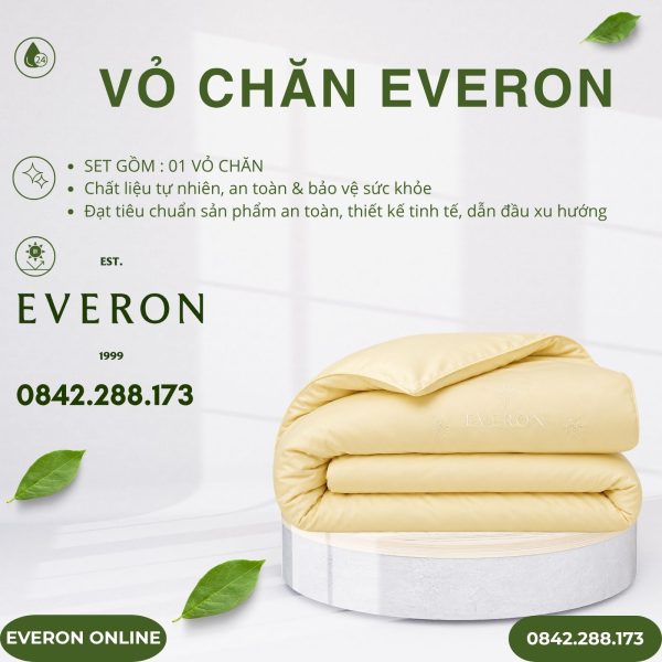 Vỏ chăn Everon ESM26002 vườn nắng Modal BST Đơm hoa