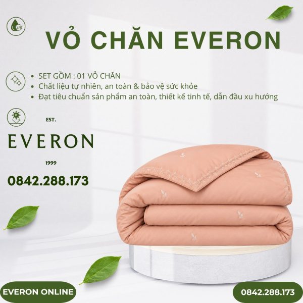 Vỏ chăn Everon ESMOC27008 Blush Modal Cotton BST Những mảnh êm