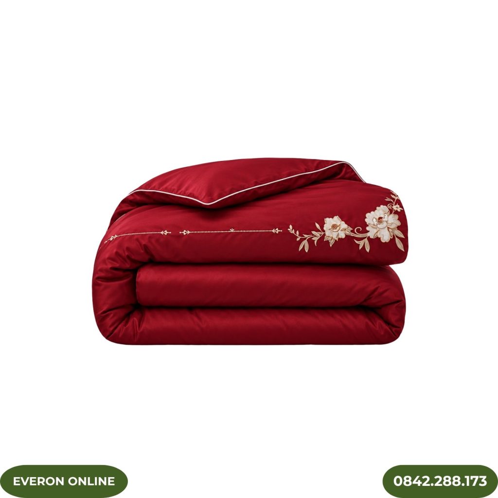 Vỏ chăn Everon ESTC26007 Cẩm chướng đỏ BST Đơm hoa