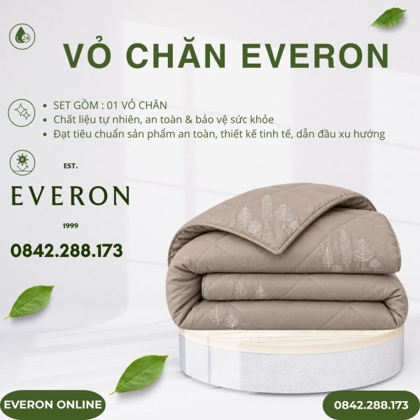 Vỏ chăn Everon ESTC27006 Pine Tencel Blend BST Những mảnh êm