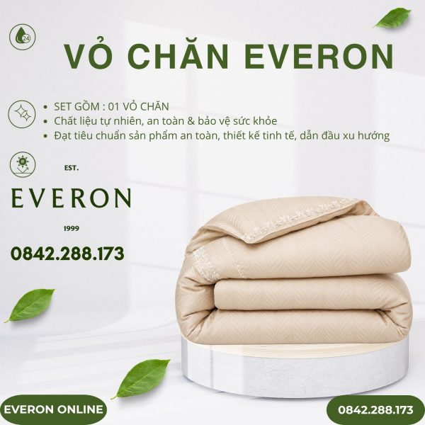 Vỏ chăn Everon ESTJ26008 Herringbone Tencel Jacquard BST Đơm hoa