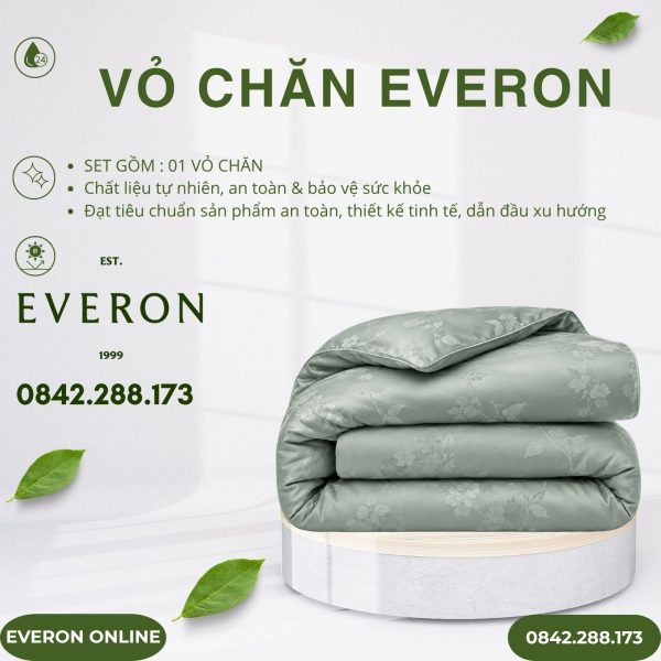 Vỏ chăn Everon ESTJ26009 Hồng tỉ muội Tencel Jacquard BST Đơm hoa