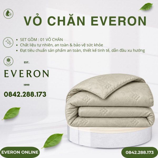 Vỏ chăn Everon ESTJ27020 Lilac Tencel Jacquard BST Những mảnh êm