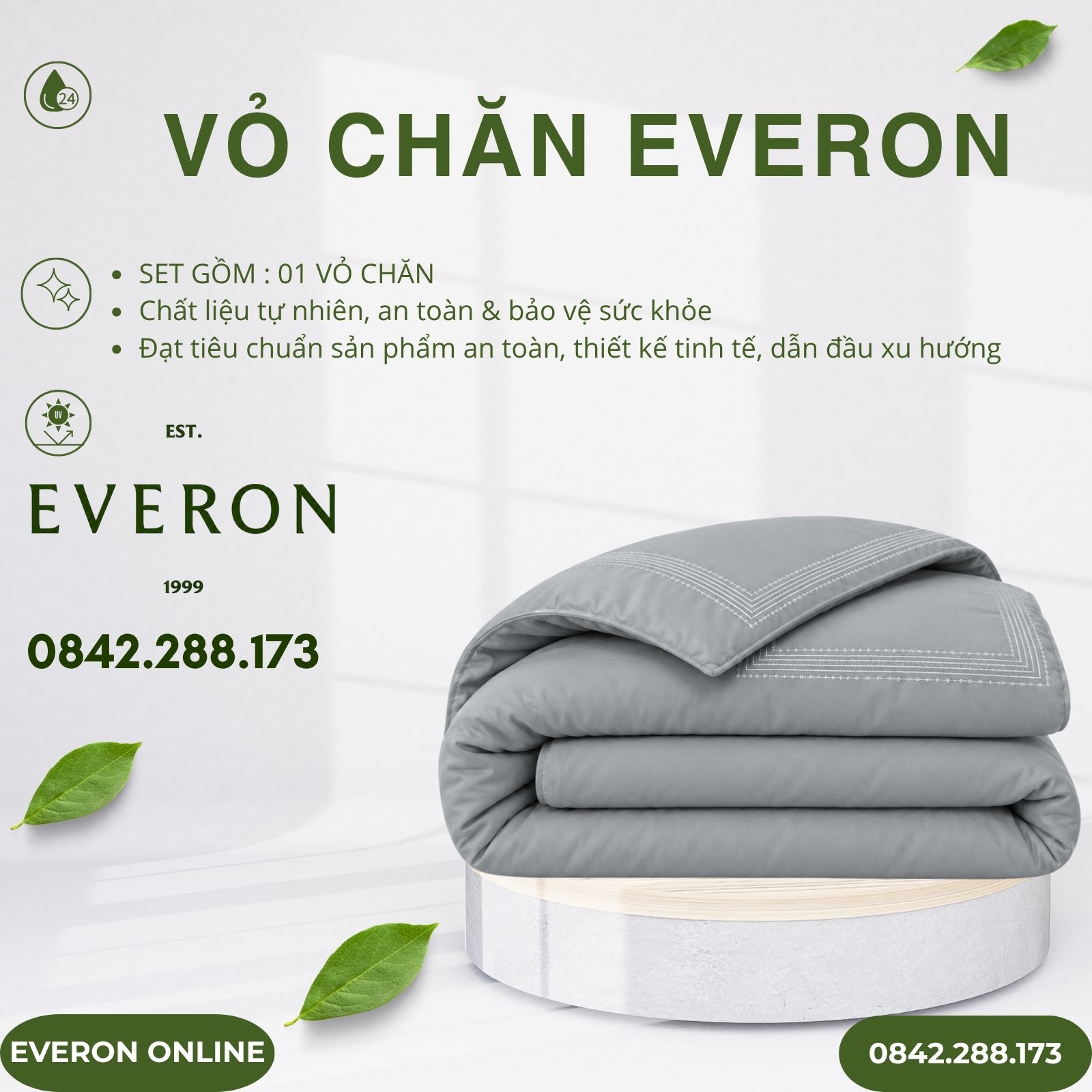 Vỏ chăn Everon ESTMC27002 Espirit Modal Cotton BST Những mảnh êm Vỏ chăn Everon ESTMC27002 Espirit Modal Cotton BST Những mảnh êm