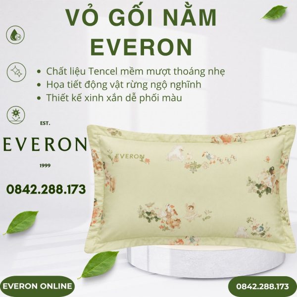 Vỏ gối nằm Everon CPT26202 Khu Rừng Cổ Tích Tencel