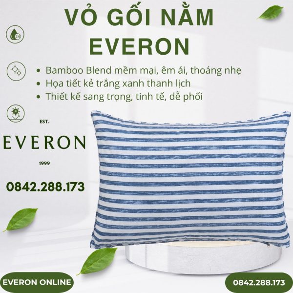 Vỏ gối nằm Everon EPBC25014 Nét Đương Thời Bamboo Blend
