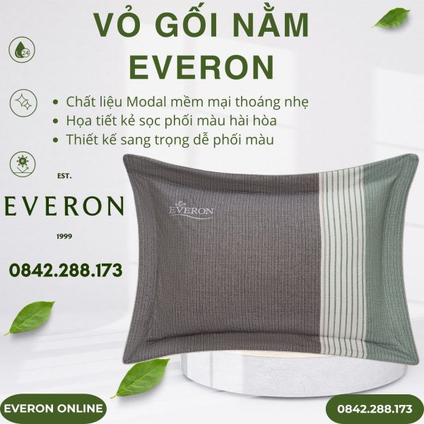 Vỏ gối nằm Everon EPM25043 Dải Màu Mạnh Mẽ Modal