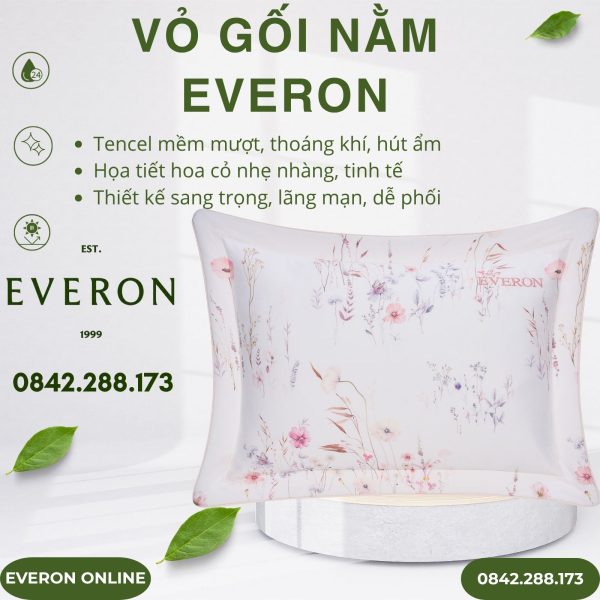 Vỏ gối nằm Everon EPT25017 Mơ Êm Tencel