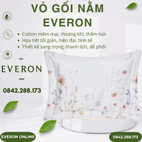 Vỏ gối nằm Everon EPT25018 Nét Chân Thành Tencel