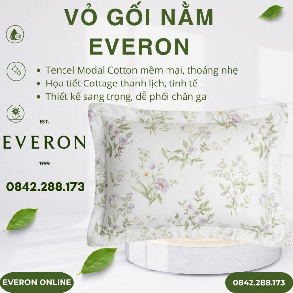 Vỏ gối nằm Everon EPTMC27028 Cottage Tencel Modal Cotton