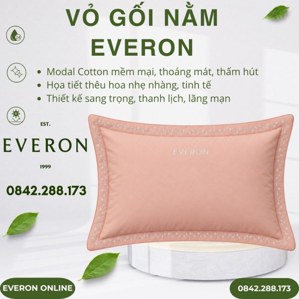 Vỏ gối nằm Everon ESMOC27008 Blush