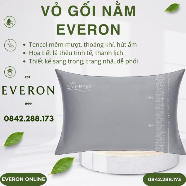 Vỏ gối nằm Everon EST25024 Nét Kiên Định Tencel