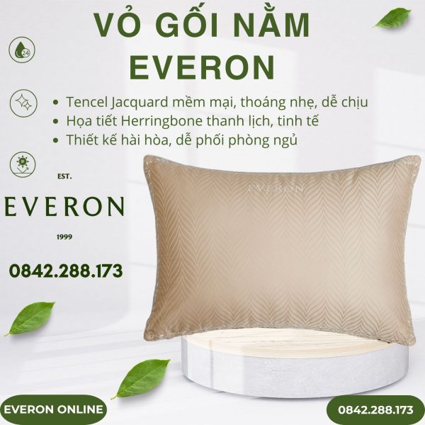 Vỏ gối nằm Everon ESTJ26008 Herringbone