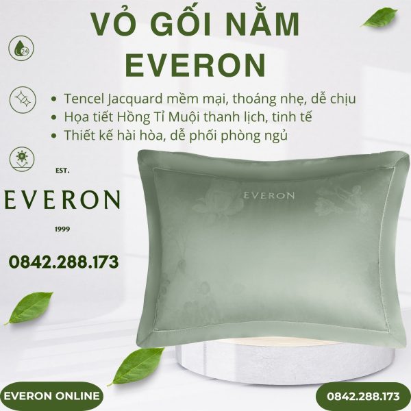 Vỏ gối nằm Everon ESTJ26009 Hồng Tỉ Muội
