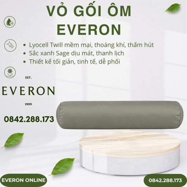 Vỏ gối ôm Everon BSL714 Sage