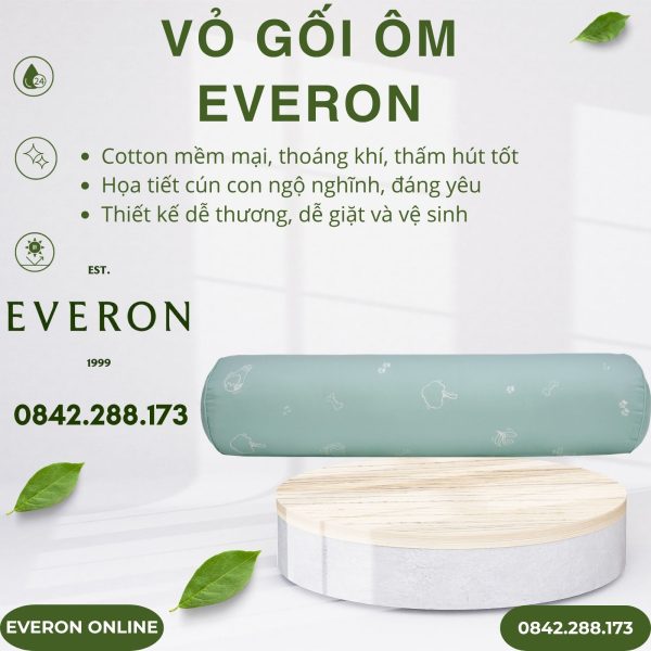 Vỏ gối ôm Everon CPC25201 Cún thân thiện
