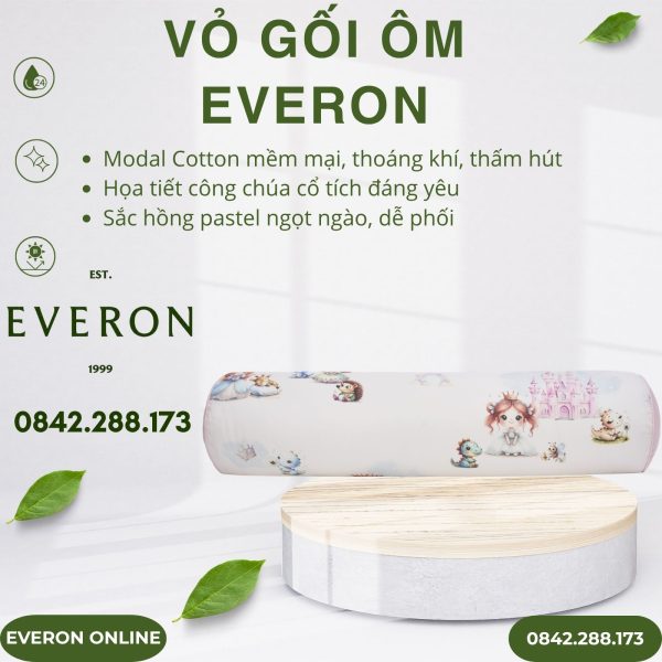 Vỏ gối ôm Everon CPM25205 Công chúa điệu