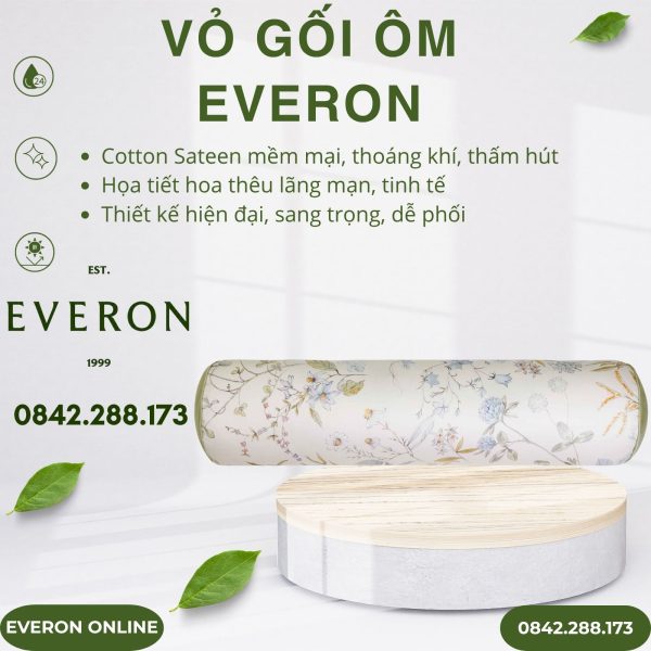 Vỏ gối ôm Everon EPC26014 Sách hoa