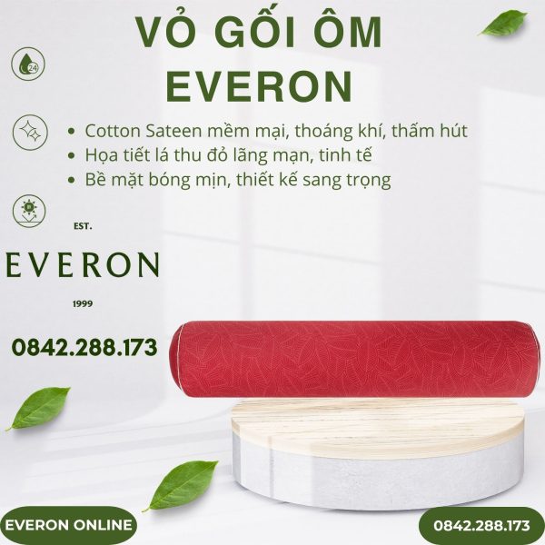 Vỏ gối ôm Everon EPC26016 Lá thu đỏ