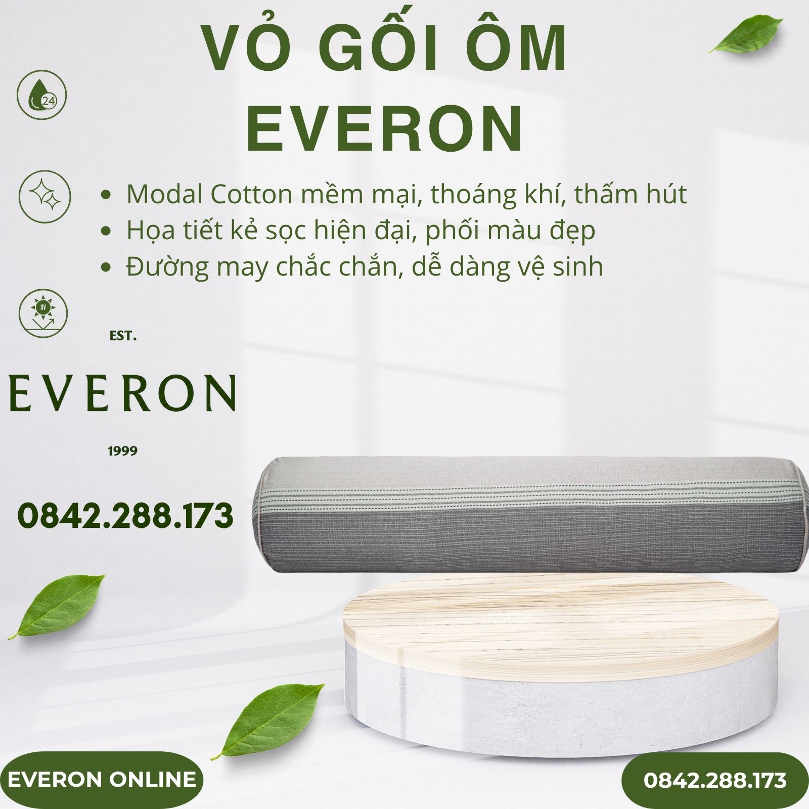 Vỏ gối ôm Everon EPM25043 Dải màu mạnh mẽ Vỏ gối ôm Everon EPM25043 Dải màu mạnh mẽ