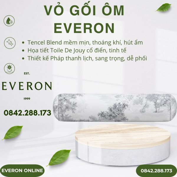 Vỏ gối ôm Everon EPTC27023 Toile De Jouy