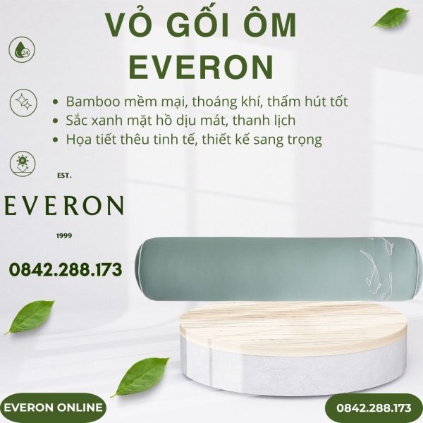 Vỏ gối ôm Everon ESB26005 Mặt hồ xanh