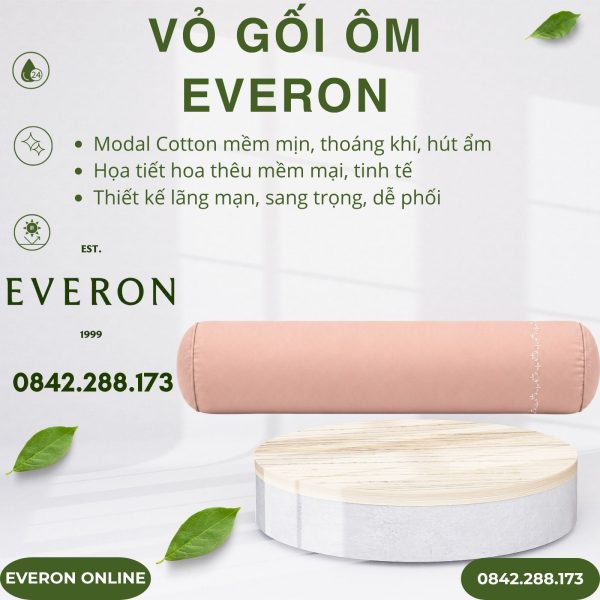 Vỏ gối ôm Everon ESMOC27008 Blush