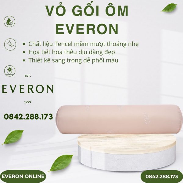 Vỏ gối ôm Everon EST25022 Khóm Hoa Rung Động Tencel