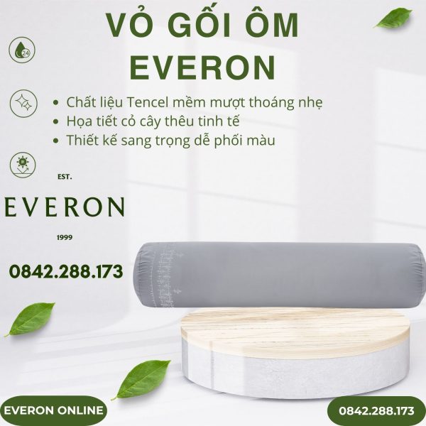 Vỏ gối ôm Everon EST25024 Nét Kiên Định Tencel